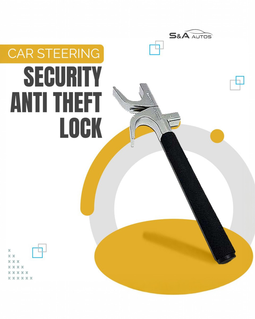 Car Steering Security Anti-Theft Lock – Heavy Duty Protection