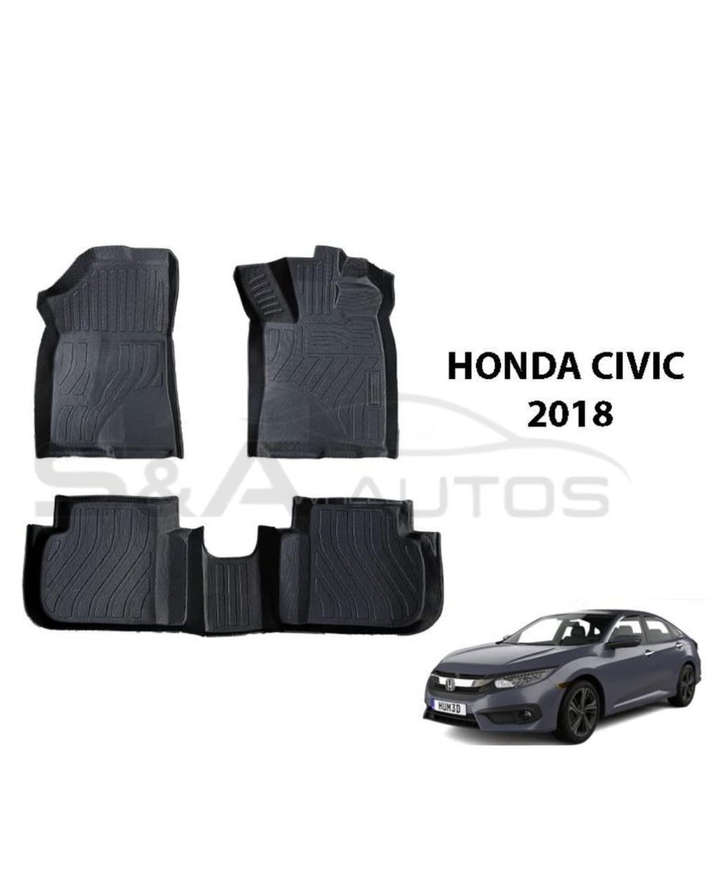 TPE Premium Floor Mats for Honda Civic 2018