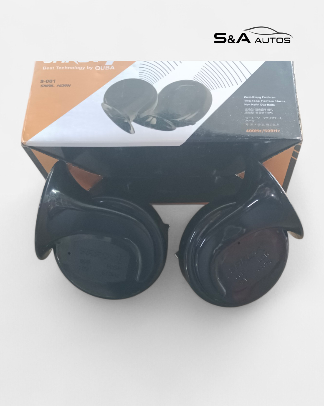 SARD S-001 Dual-Tone Snail Horns – 12V