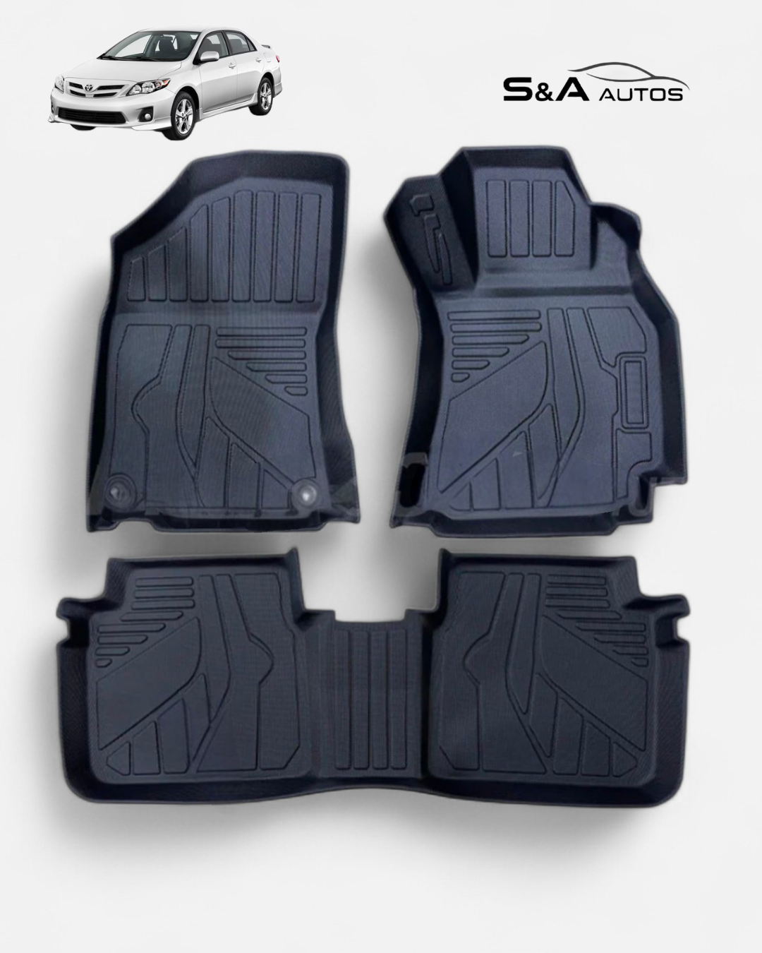 Car Floor Mats – Premium 3D Rubber Floor Mat Set carolla 2010_12