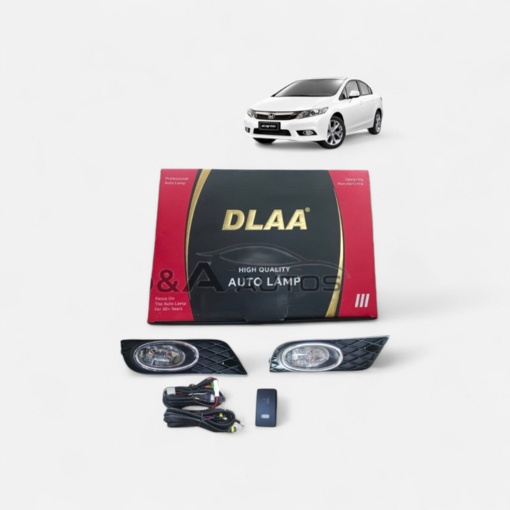 DLAA High Quality Auto Lamp Fog Light Kit for Honda Civic (2012–2015)