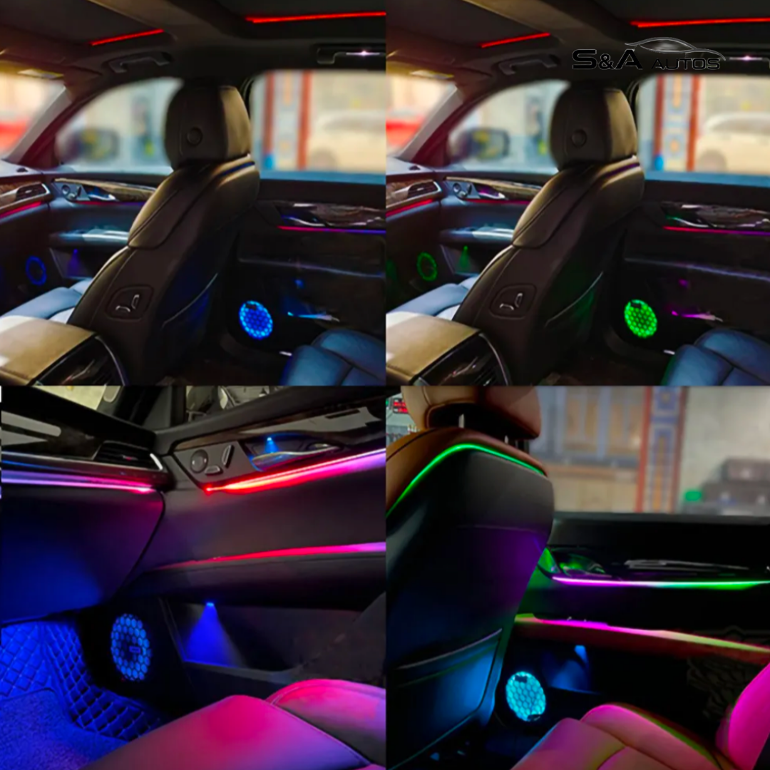 Car Interior Ambient LED Light Kit – App Controlled RGB Light (18pc)