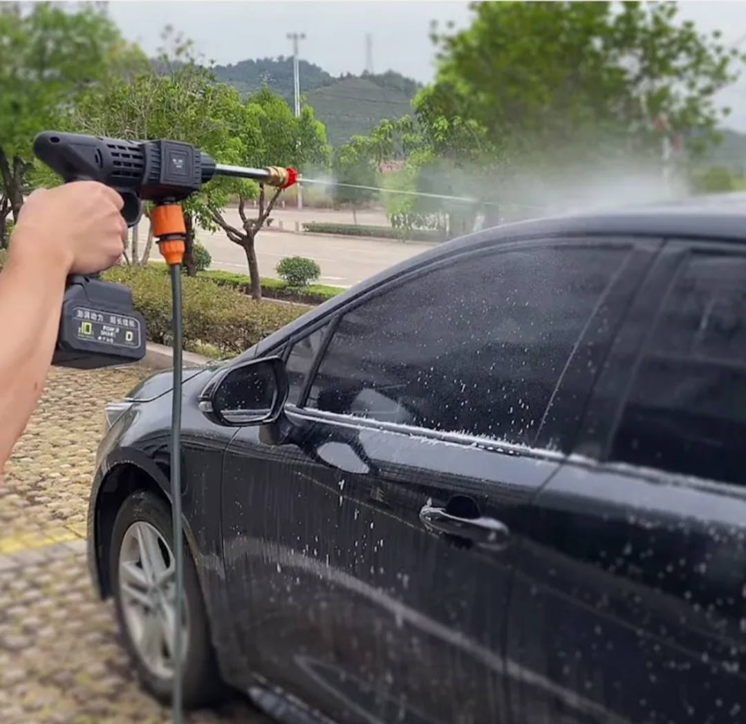 Rechargeable Cordless High-Pressure Car Wash Gun – Portable Washer Kit (SINGLE BATTERY)