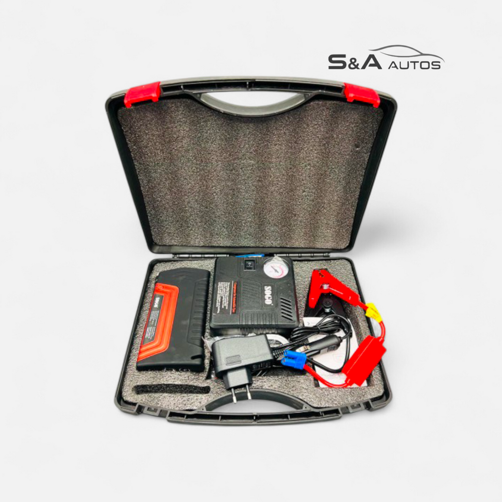 SOGO-95 Smart Car Jump Starter + Tire Inflator Kit – Complete Emergency Combo