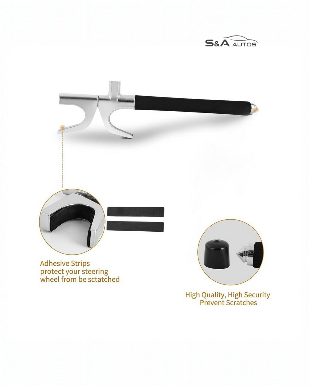 Car Steering Security Anti-Theft Lock – Heavy Duty Protection