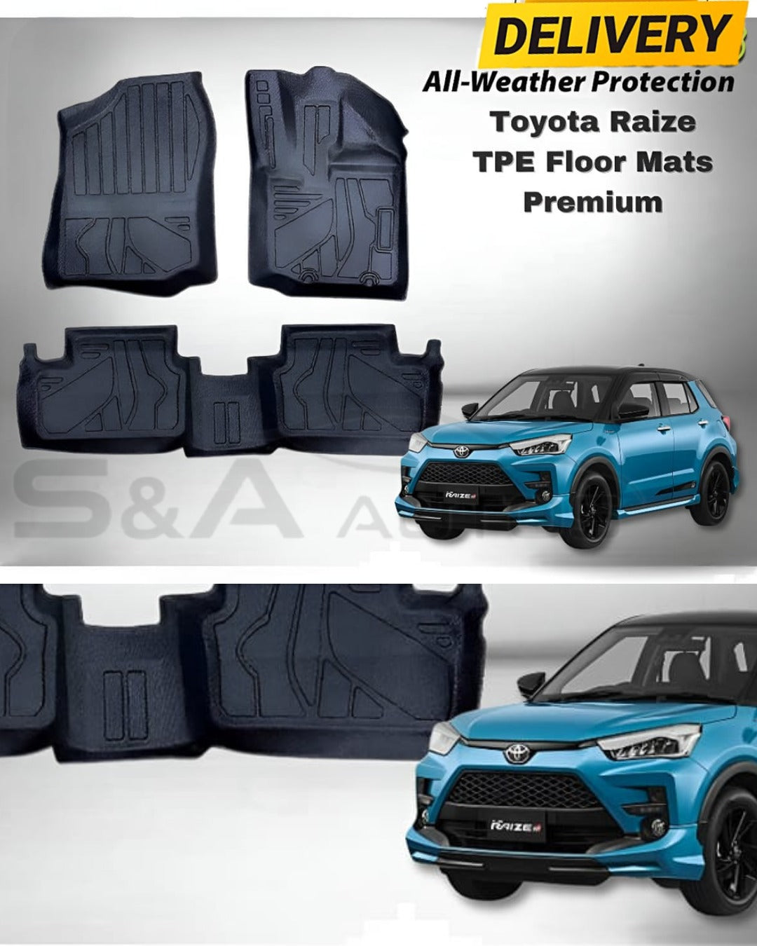Toyota Raize TPE Floor Mats – Premium All-Weather Protection