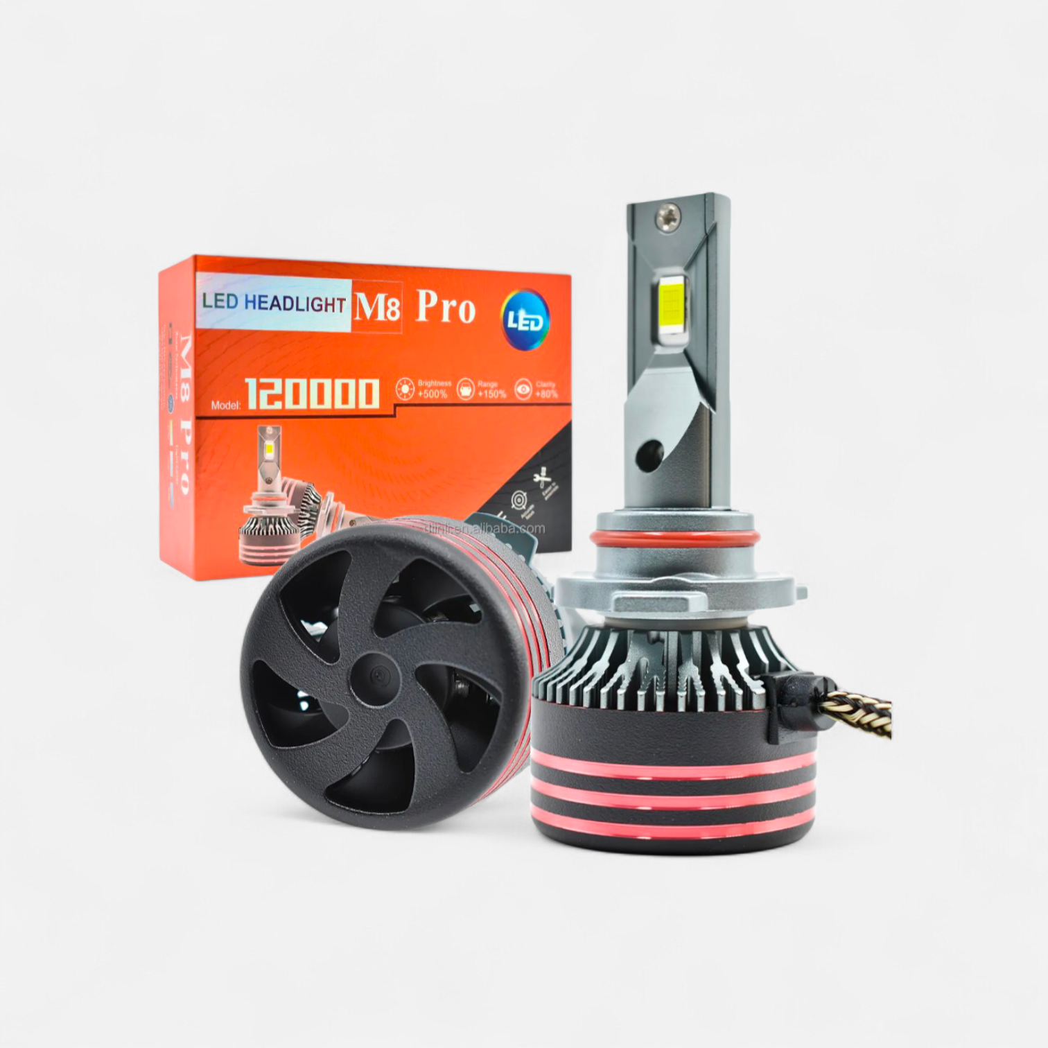 M8 Pro LED Headlight Bulbs - 120,000 Lumens Super Bright Conversion Kit