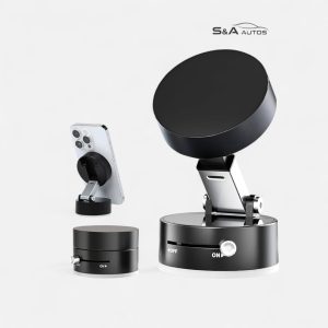 Vacuum Magnetic Car Phone Holder / Foldable Suction Cup Phone Mount