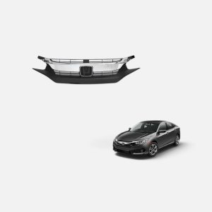 Honda Civic Front Upper Bumper Chrome Grille (2016–2021 / 10th Gen)