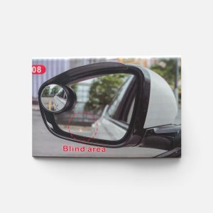 Universal Frameless Blind Spot Mirror (Set of 2) – 360° Adjustable Wide Angle Convex Mirro